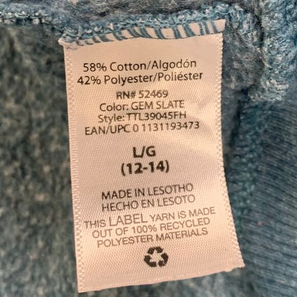 Hand Printed Upcycled Womens Large Snowman Snowflake Just Chill Sweatshirt - Picture 6 of 6